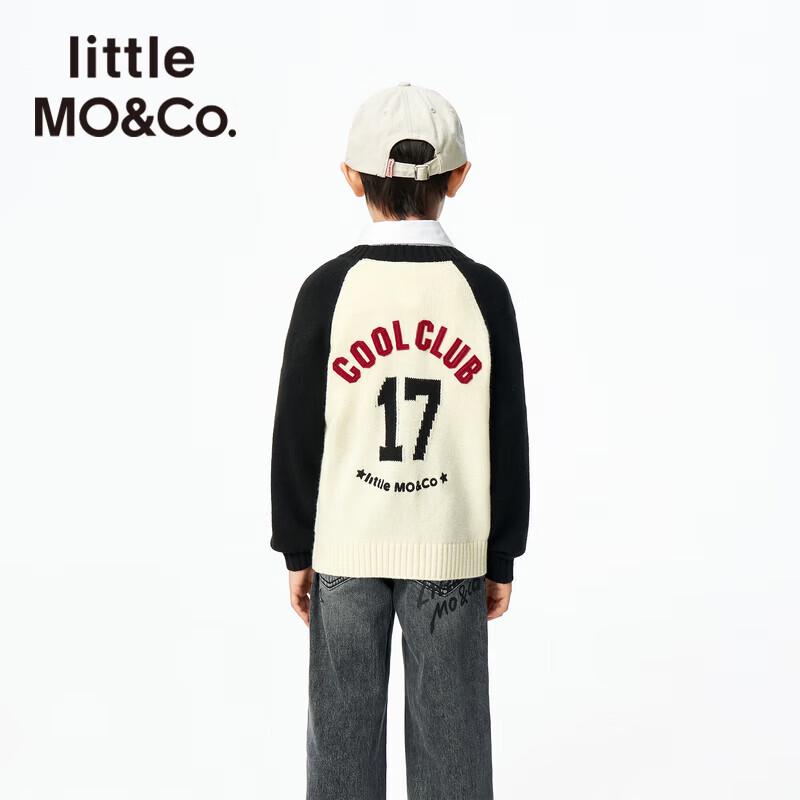 Little MO&Co. Kids' Wool Blend Embroidered Cardigan