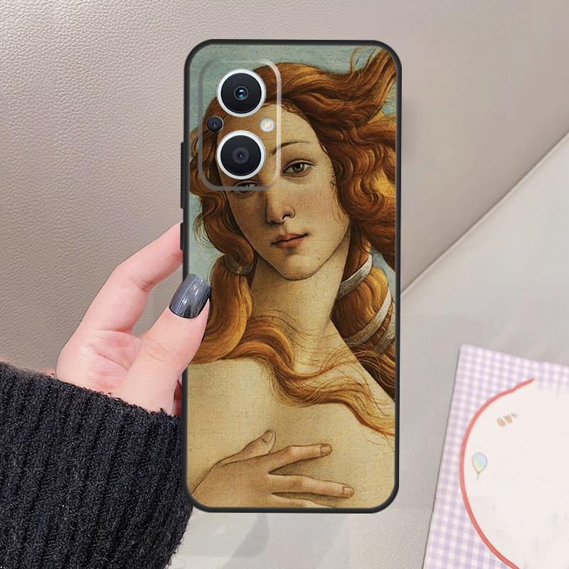 Art Painting Birth Of Venus Funda For OPPO Reno 12 F 11F 13F 14F 10 13 14 15 Pro 7 8 Lite OPPO Find X8 X6 X5 X9 Pro Case