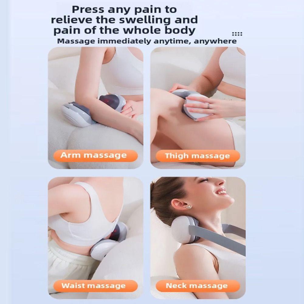 3 Heat Levels Cervical Massage Instrument Portable Electric Back Massager  Squeeze Muscles