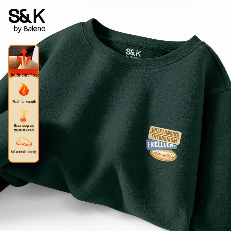 Baleno Men s S&K Fleece-Lined Long Sleeve T-Shirt L