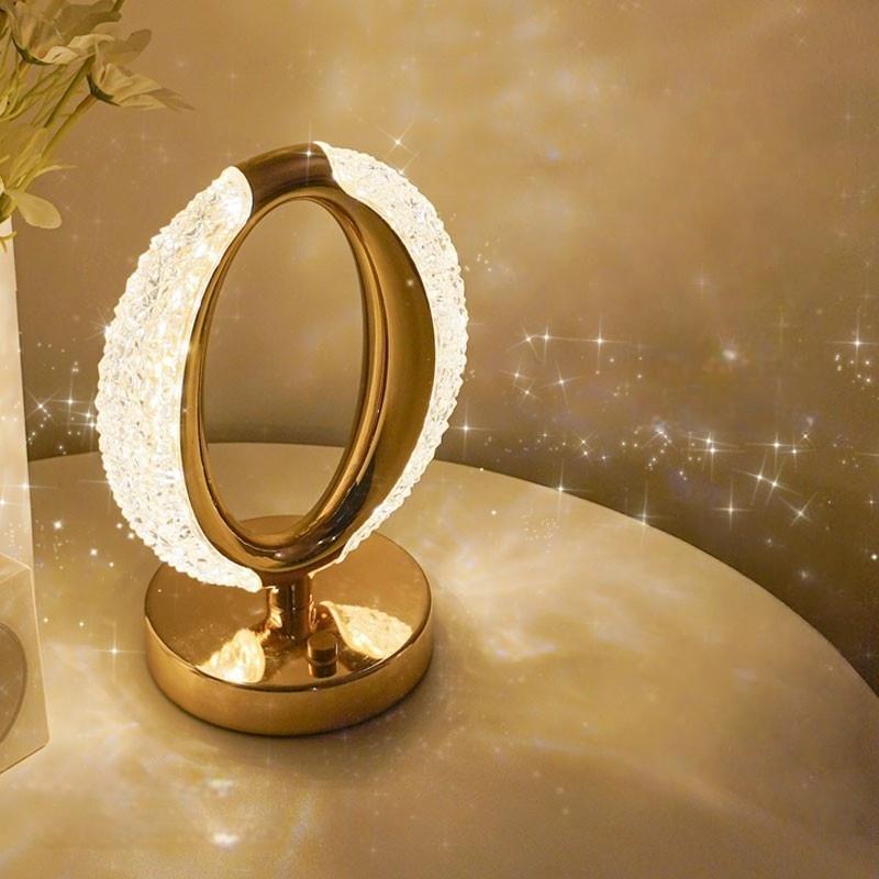 1Pcs Usb Bedside Led Ambient Table 3D Moon Lamp Touch Control 3D Crystal Star Flower Night Light Girls Room Home Decor
