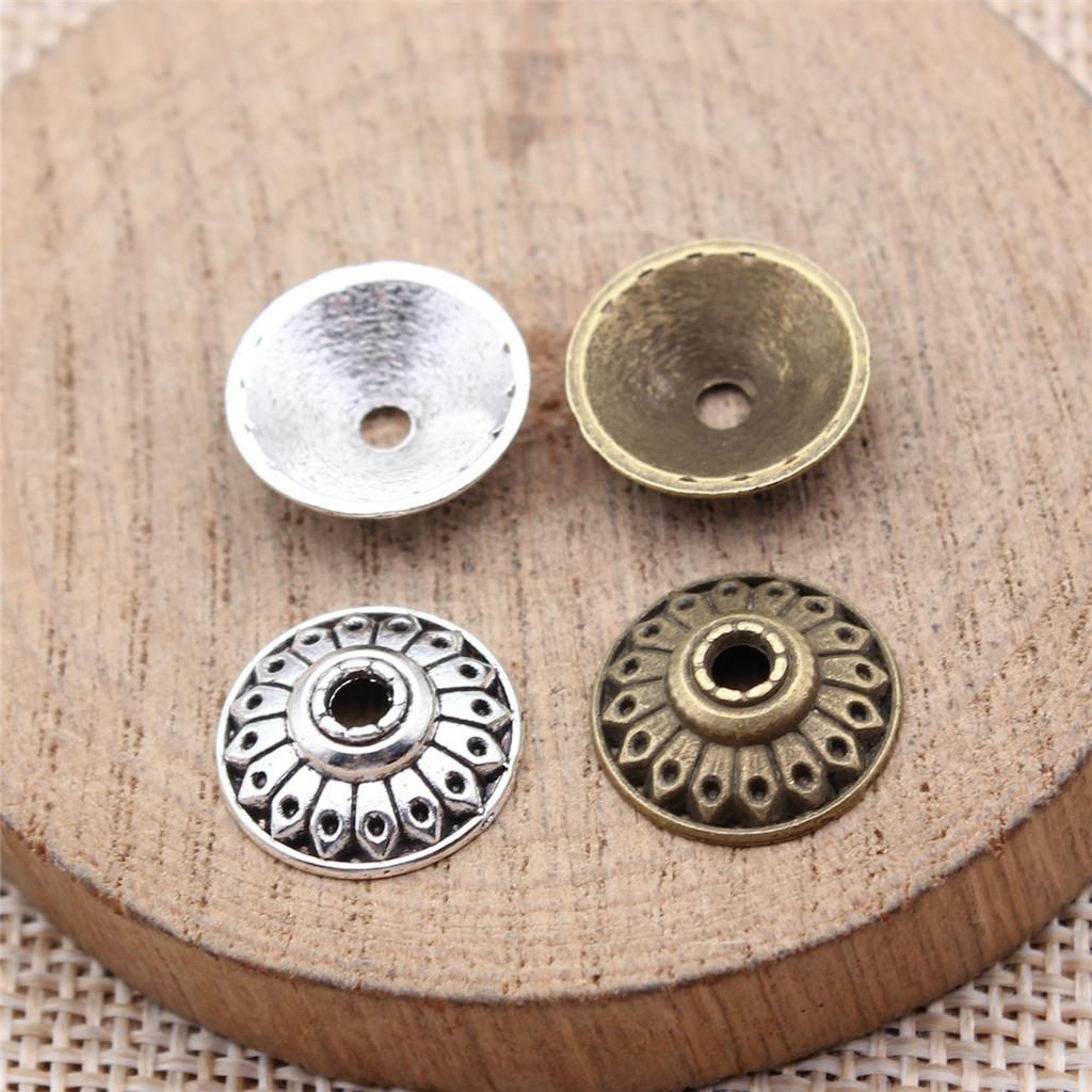 Textured Bead Cap Charms Dome Covers For Pearl And Gemscolor Jewelry Findings