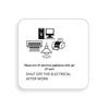 Acryl Toilettenschild: Herren- & Damentoilette, Wasser sparen, Rutschiger Boden, Hotel