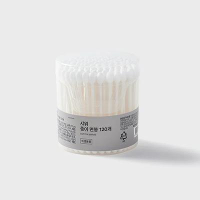 [JAJU] Shower Paper Cotton Swab 120 Pcs