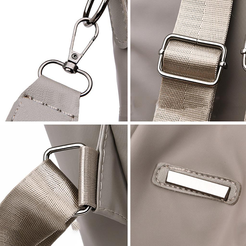 New Fashion Nylon Solid Color Lightweight Waterproof Large Capacity Detachable Shoulder Strap Multi Functional Women's Backpack