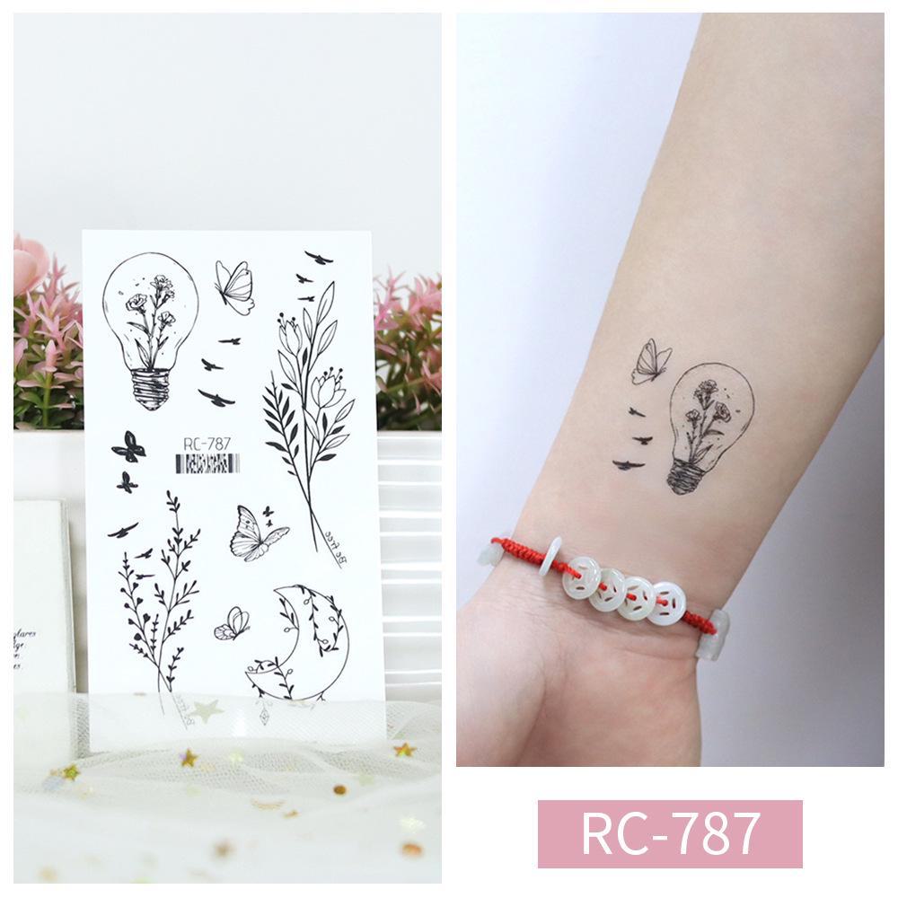 Butterfly Tattoo Stickers: Small, Fresh, Waterproof, Retro Black & White, Temporary Hand Designs