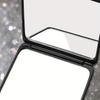 Foldable Design Pocket Mirror Lightweight Foldable Mirror Sparkling Square Mirror  Vanity Table Use