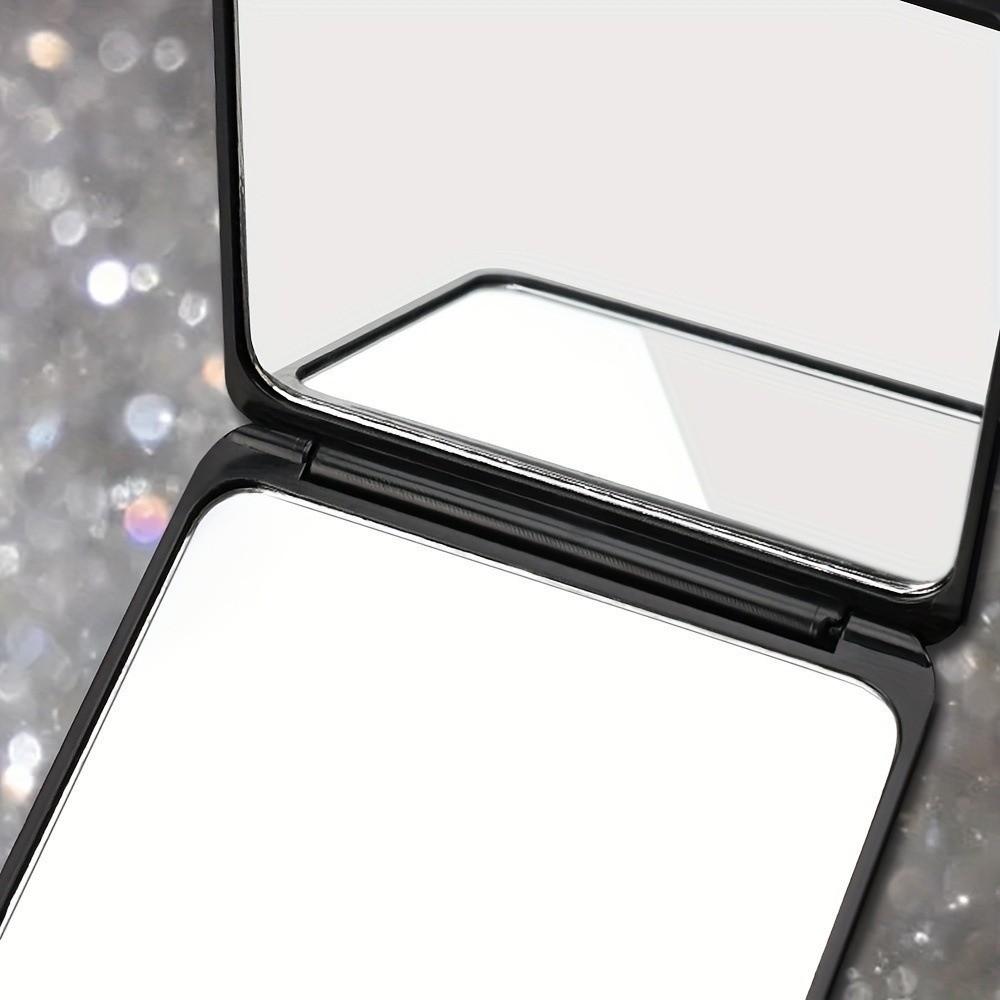 Foldable Design Pocket Mirror Lightweight Foldable Mirror Sparkling Square Mirror  Vanity Table Use