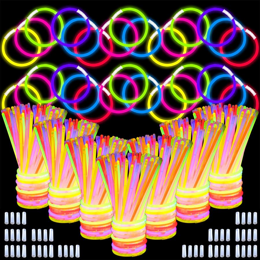 36/72pcs 20cm Glow Sticks Glow in the Dark Light Sticks Multicolor Neon Party Supplies for Birthday Camping Party Favors