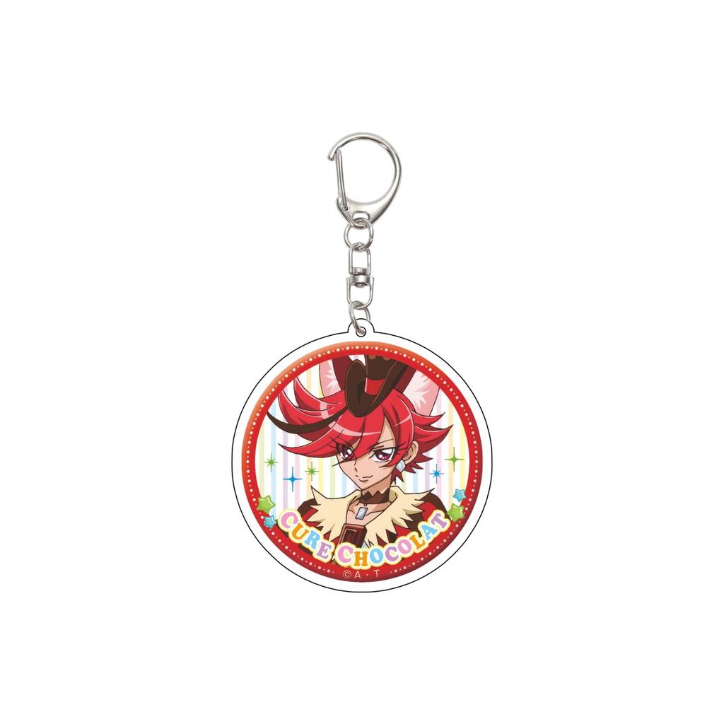 55MM Anime Pretty Cure Keychain Natsuki Rin/Kasugano Urara/Akimoto Komachi  Key Chain Acrylic Model Plate Christmas Gifts