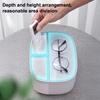 Tissue Box with Multiple Partitions for Remote Controls Watches Glasses Storage Slot Large Opening Design Desktop Organizer