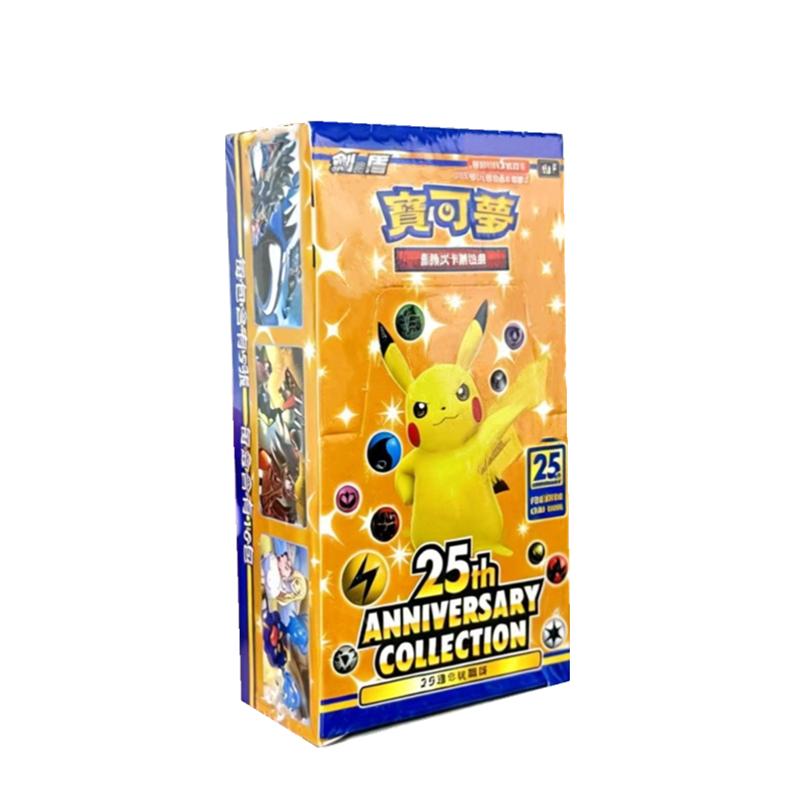 

Pokmon Sword & Shield Traditional Chinese 25Th Anniversary Collection Booster Pack Pikachu Collectible Anime Game Card Kids Plaything