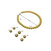 Ni Ni'S Same 12M Nanyang Gold Bead Round Necklace Women'S Light Luxury High-End Golden Collarbone Neck Chain