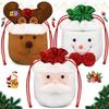 Portable Christmas Kids Candy Bags Pouch Santa Snowmen Xmas Bag Children Bag Drawstring Apple Bags Decorations Suitable for Gift