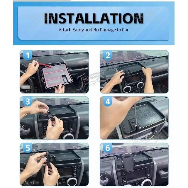 JIDIXIAN fit for Jeep Wrangler JK 2007 2008 2009 2010 Car Interior Center Console Phone Holder Storage Box Accessories