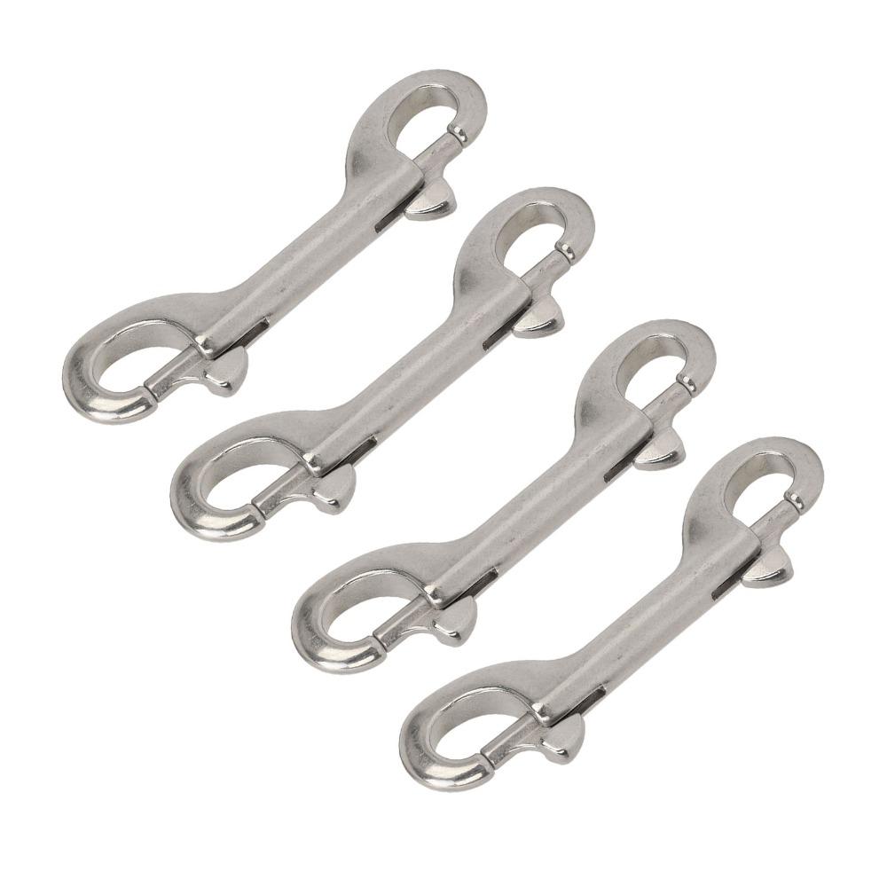 4PCS 100mm B Shape Chain Clip 115mm Double Sided Trigger Snaps Scuba Diving
