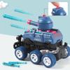 1 Piece Gift For Boys Girls Collision Deformation Can Launch Tank Simulation Walking Six-Wheel Inertial Off-Road Vehicle Model