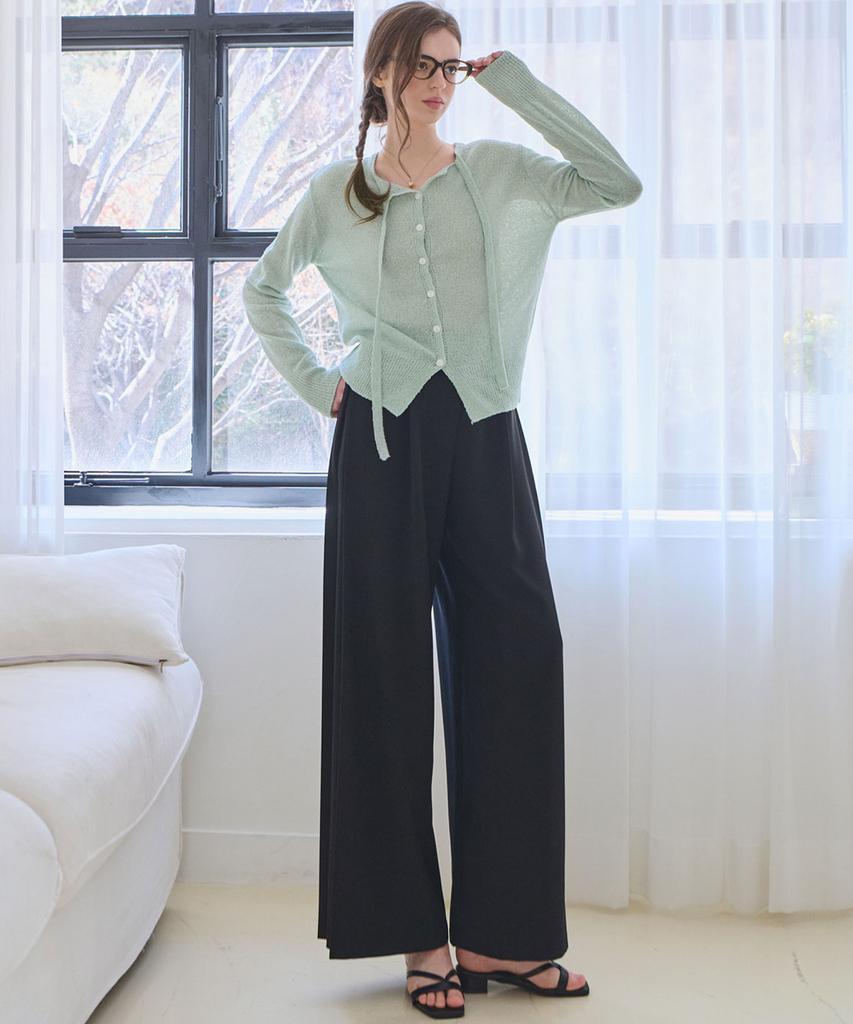 SLOWLOLLI Clean Line Wide Slacks_3 Colors