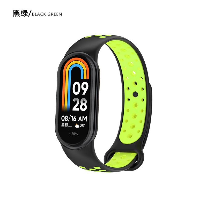 Two-tone Silicone Strap for Xiaomi Mi Band 10/9/8 Smart Watch Replaceable Correa for Mi Band 8/9/10 Sports Bracelet Accessories