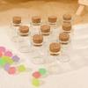 50/10PCS Small Glass Bottles with Cork Stoppers Mini Glass Vials Cork Transparent Wishing Bottles Storage Candy Jars DIY Decor
