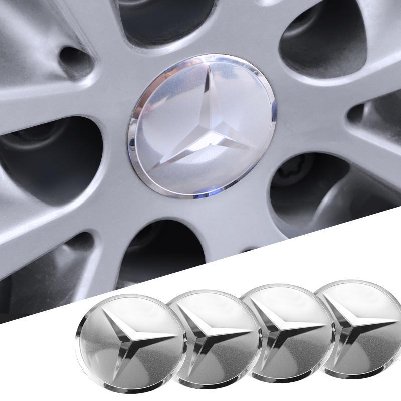 For Benz u34Pcs 56mm Car Center Hub Cap Wheel Stickers Accessories For Mercedes Benz AMG Smart W205 C300 W203 W206 W108 W124 W126 W140 W168 P1
