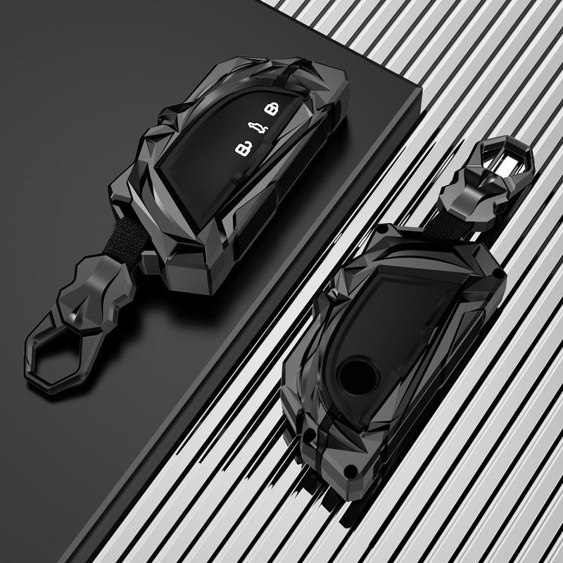Zinc Alloy Auto Key Fob Cover Case Fit For Vw Golf 8 Mk8 Teramont Id.3 Id.4 Id.5 Skoda Enyaq Iv Octavia Seat Leon Automotive Auto Accessories