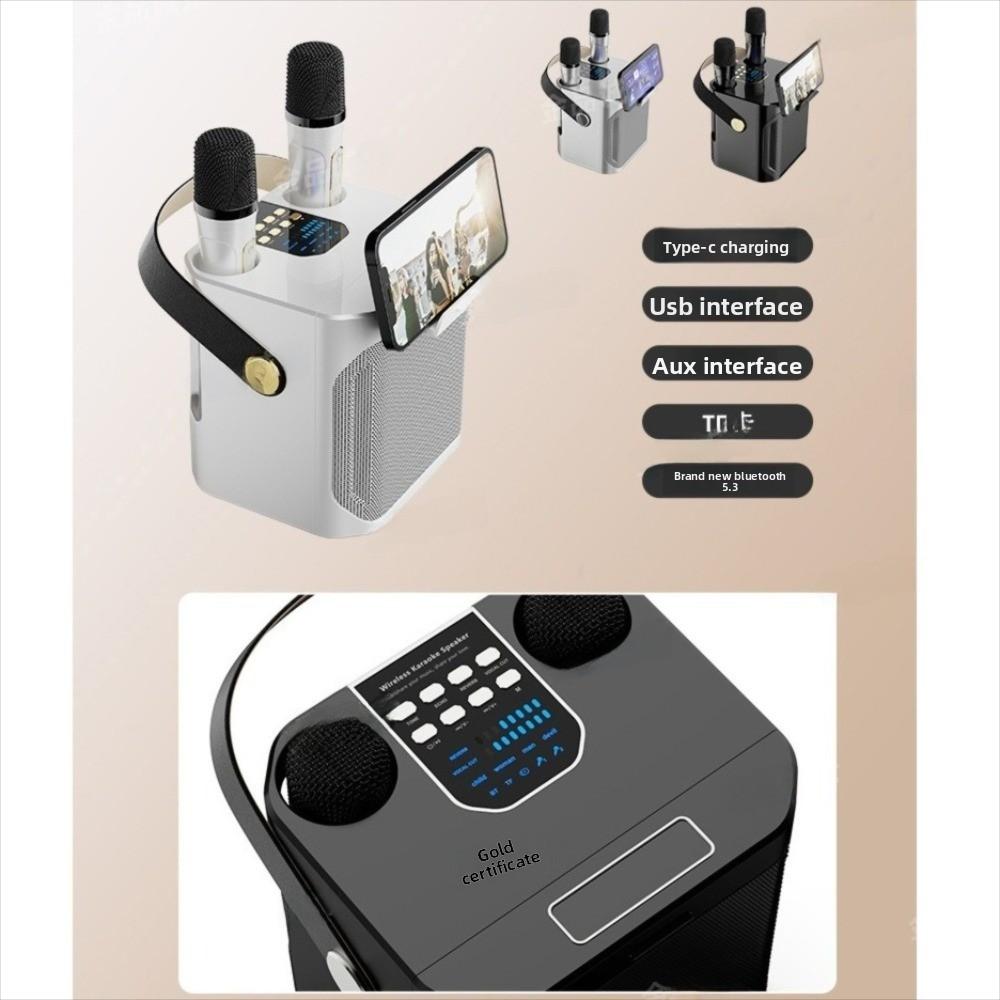High Power 360 Stereo Surround Karaoke Bluetooth 5.3 Karaoke Machine  Home TV KTV