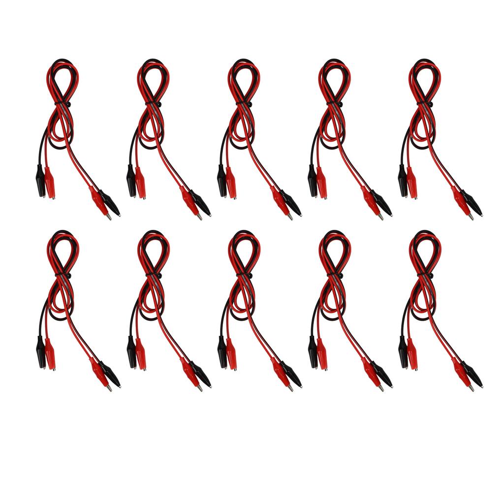 10Pcs Electrical Alligator Clip Dual Ended Alligator Clamps Test  S for Laboratories Stores Schools Homes 1m 3.3ft