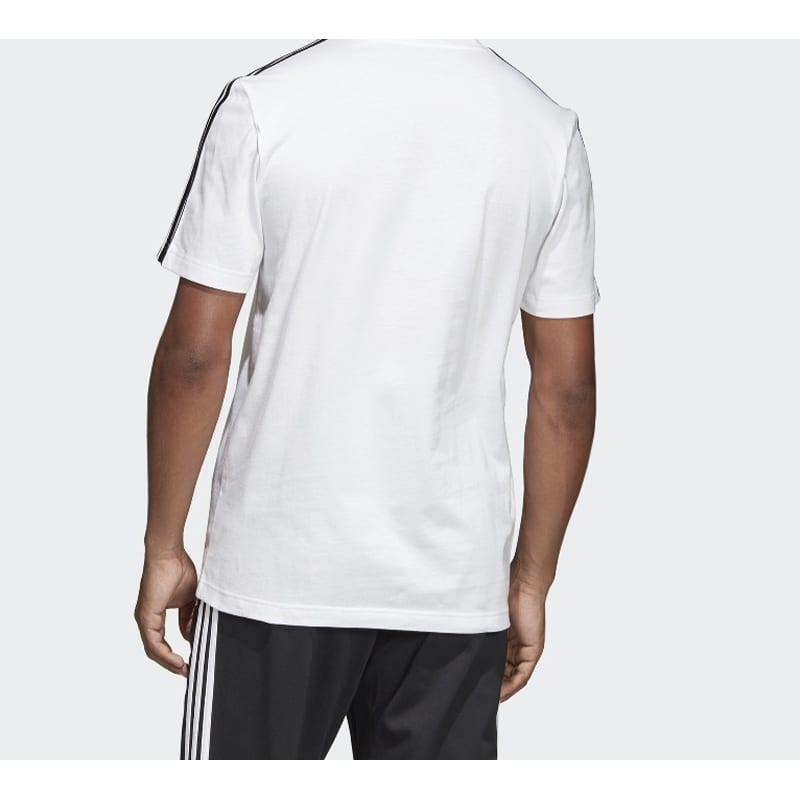 adidas T Shirts Men's White Crew Neck Moderate Straight Fit DU0441