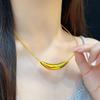 Choker con Ciondolo a Mezzaluna Dorata Vietnamita - Design di Nicchia Regalo per Fidanzata