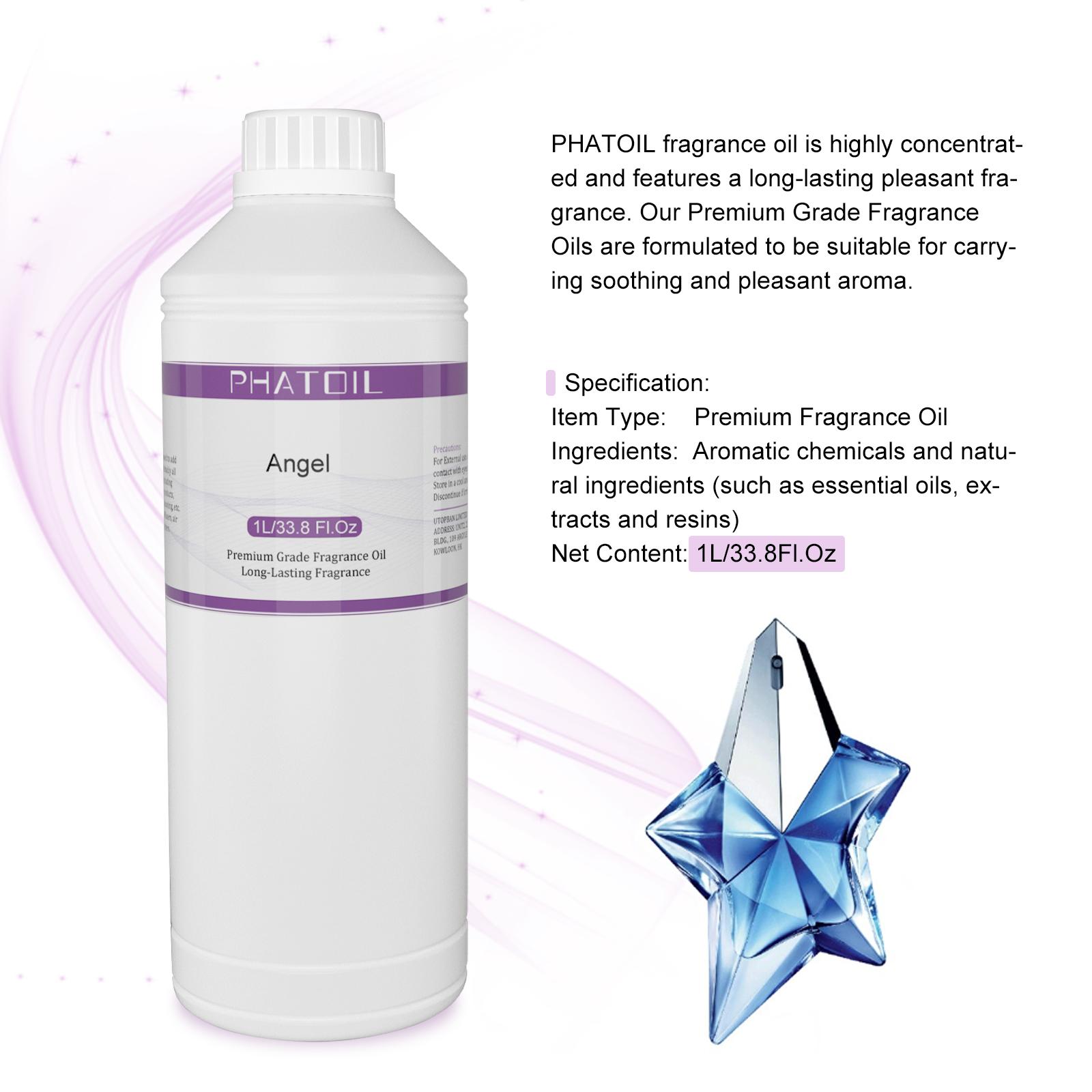 

PHATOIL 1000 мл/33,8 жидких унций Ароматические масла для диффузоров, изготовления свечей, парфюмерии своими руками, освежителей воздуха, идеально подходят для домашнего офиса в автомобиле Angel