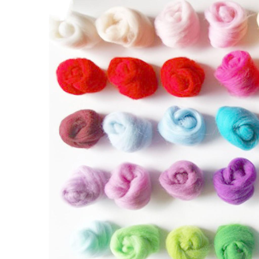 Needle Felting Kit Bright Colors Wool Soft Eco Friendly Safe Easy Operation Felting Kit for Kids Parents Gifting