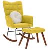 VidaXL Rocking Chair with Footrest Yellow Velvet, Rocking Armchair, Lounge Chair, Living Room Seat, Chair, Chair of 4016850