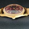HAND-WINDING VINTAGE SWISS MENS REFURBISHED RED COLOR DIAL WATCH a707395-1