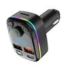Car Charger Bluetooth 5.0 FM Transmitter PD Type-C Dual USB Ambient Player MP3 Charger Type-C Wireless Light Handsfree