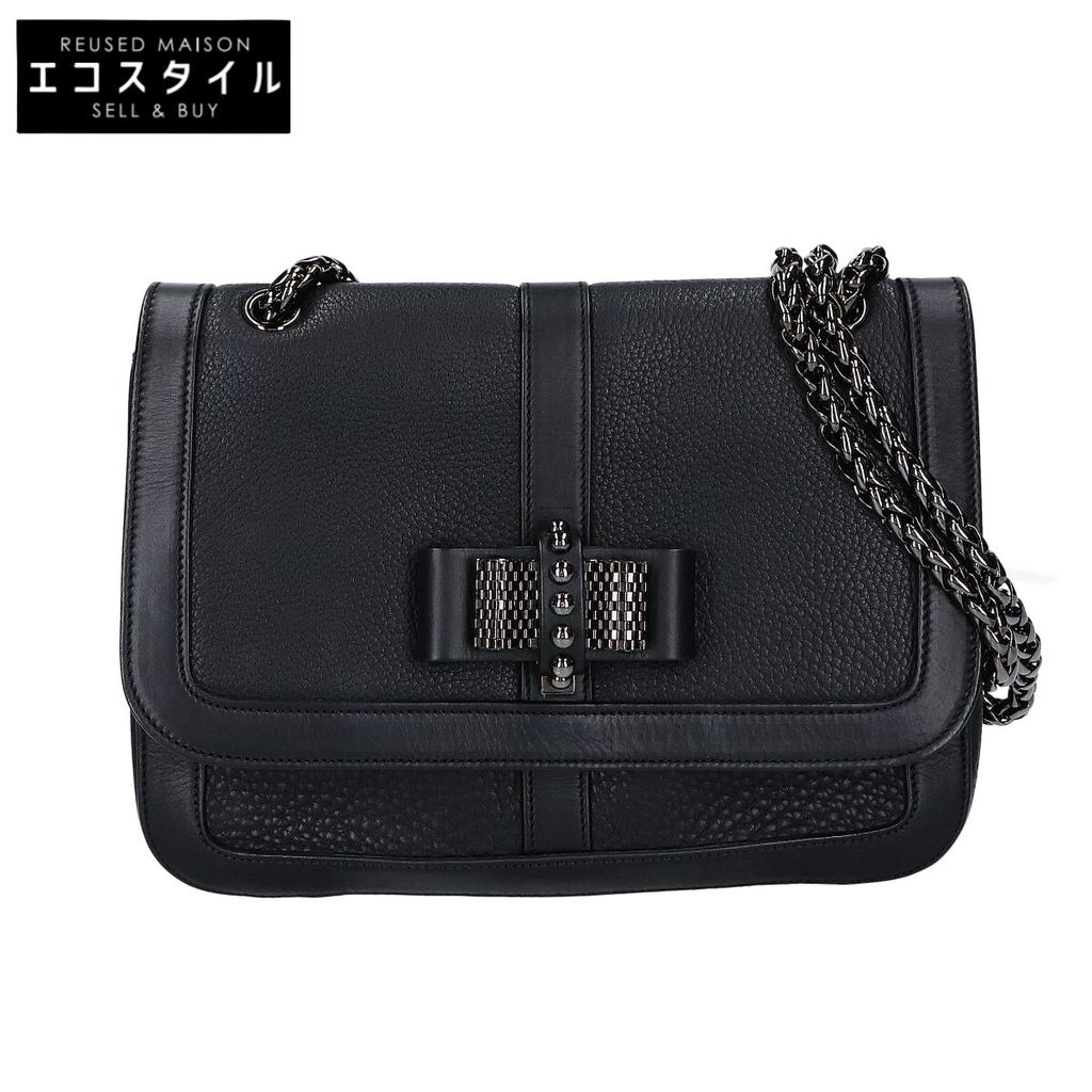 Christian Louboutin 1145005 SWEET CHARITY SMALL Chain Shoulder bag blackUsed