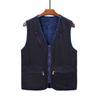 Spring and Autumn New Men's Denim Vest Multi-Pocket Work Clothes Versatile Casual Tops