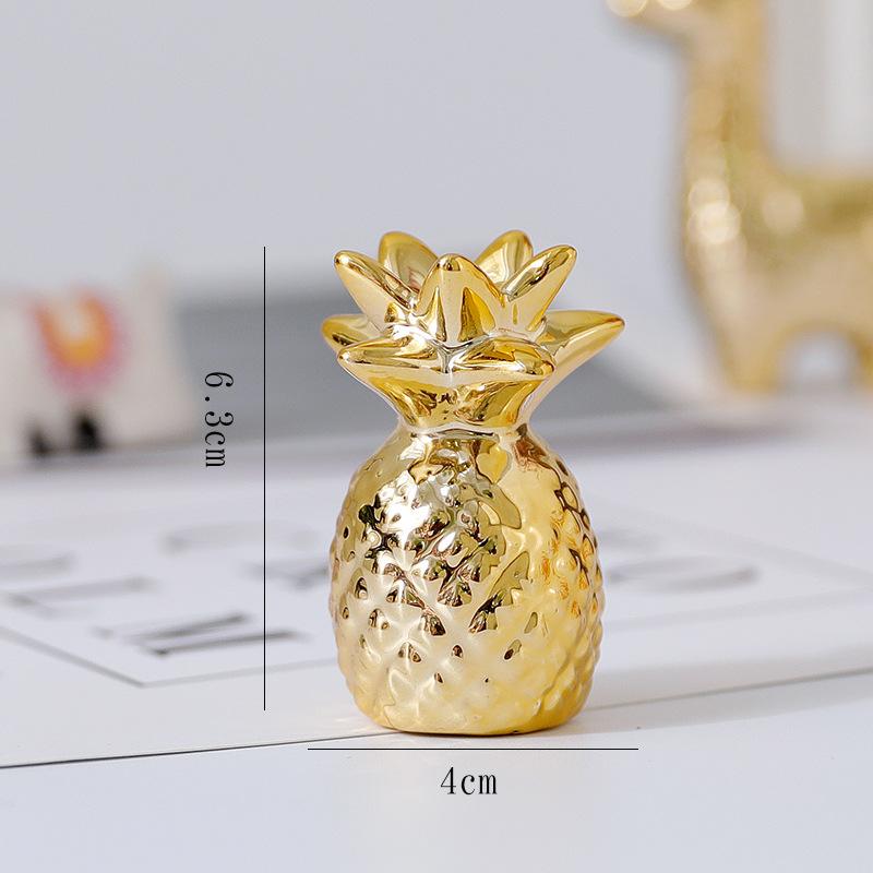 Nordic Ins Style Light Luxury Gold Ceramic Small Animal Ornaments Creative Electroplating Photography Props Small Ornaments