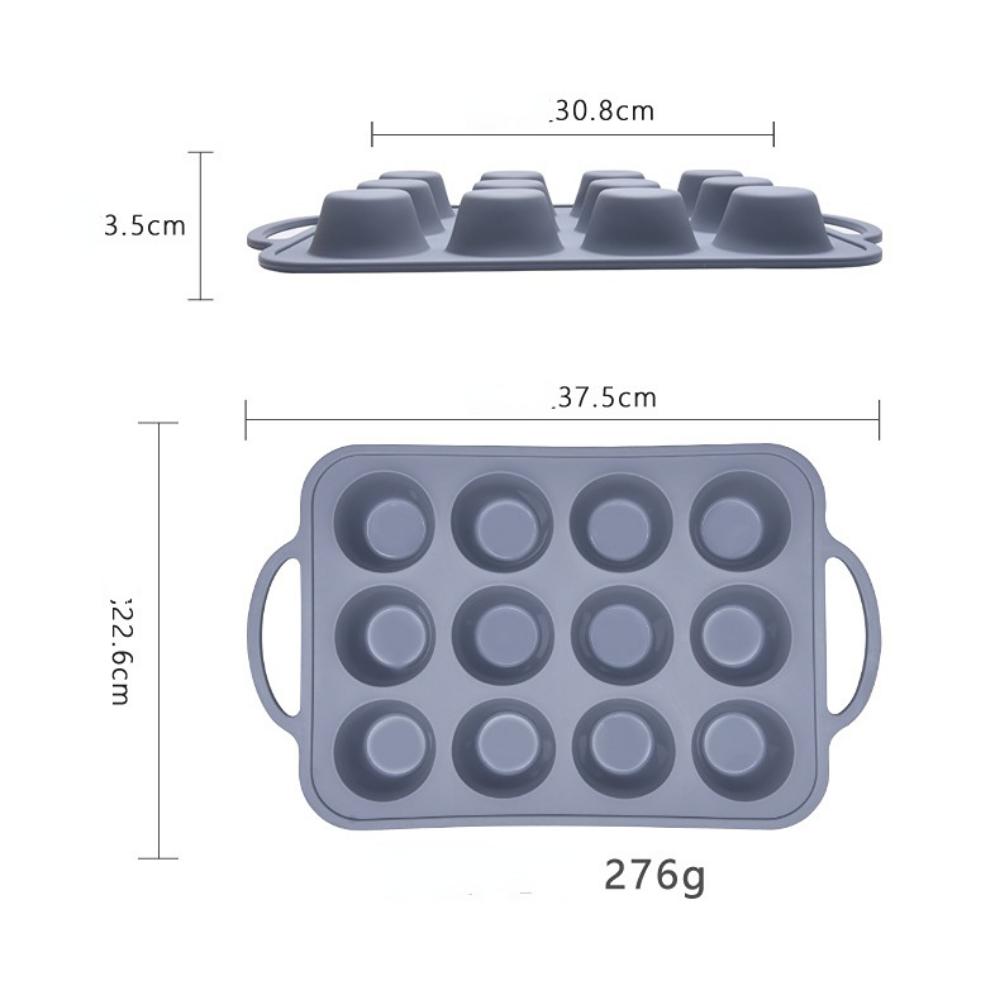 Food Grade Silicone Cake Mold High Temperature Resistant 12 Even Cake Making Baking Mold