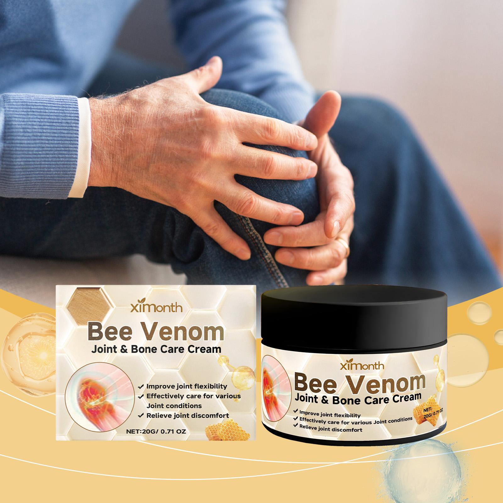 

Ximonth Bee Venom Joint Care Cream Gentle Care Comfort Joint Nourishing Topical Massage Applicator Care Cream