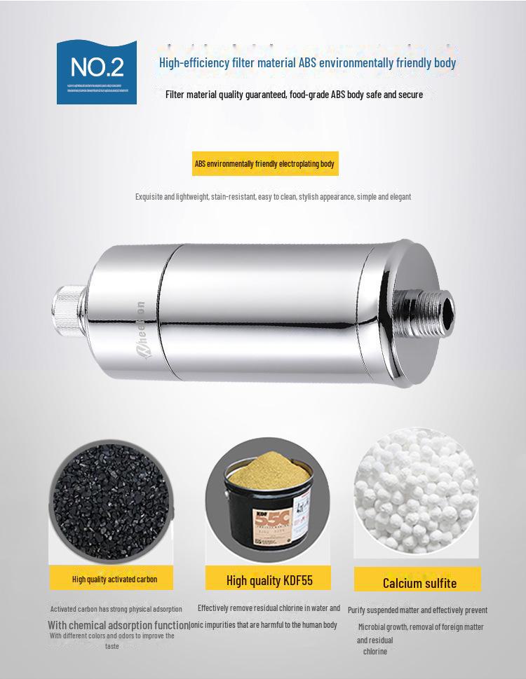 Oczyszczacz wody pod prysznic i do kąpieli Wheeldon: Mocny filtr dechlorujący do kąpieli dla niemowląt