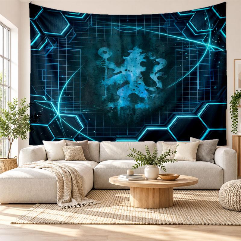 Chelsea FC Wall Tapestry, Soft Fabric Wall Hanging, Decorative Backdrop For Bedroom Home Wall Art