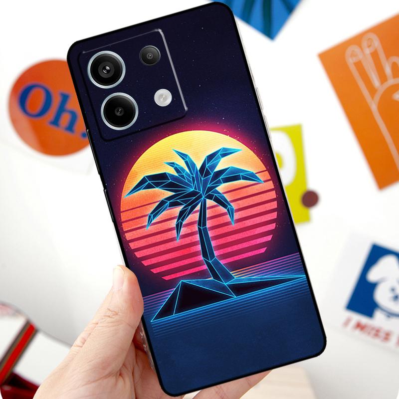 Neon Retrowave 80er Vintage Kunst Hülle Für Xiaomi Redmi Note 13 Pro 10 11 12 14 Pro 11S 12S Hülle Für Redmi 15 12C 13C 14C 10C