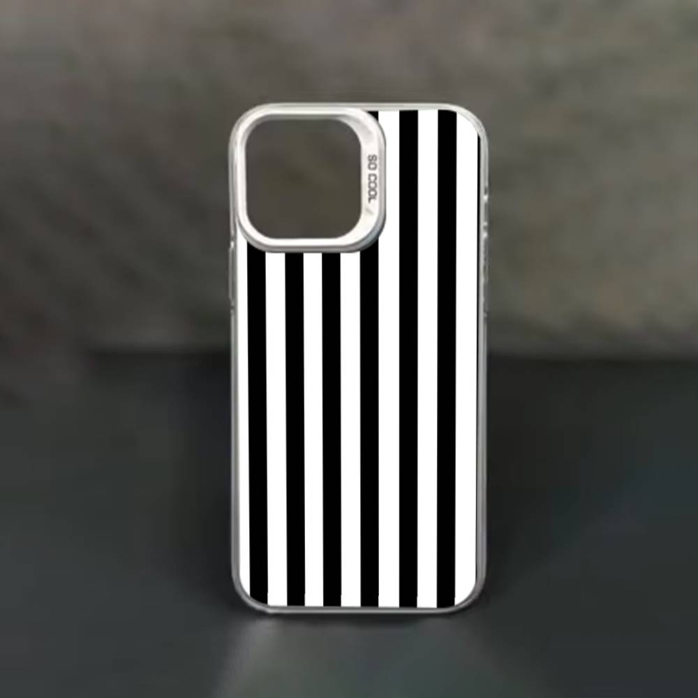 Colorful Striped Minimalist INS Couple   phone Case for iPhone 17 11 12 Pro Max Plus Mini Air SE  16e 14 15 16 13 Soft Shell