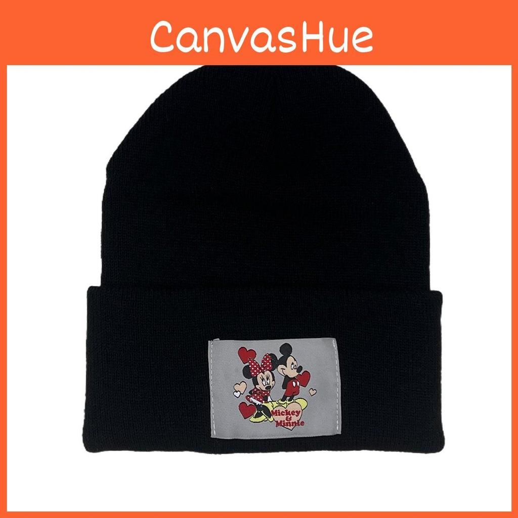 Minnie Mouse Mouse Knit Hat With Embroidered Alphabet Breathable Fabric