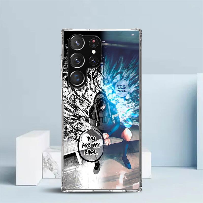 

Blue Lock Football Anime Soft Cover for Samsung Galaxy S25 Edge S26 S24 S23 Ultra Phone Case S22 S21 Plus S20 FE Print Pattern S Samsung S23 Plus