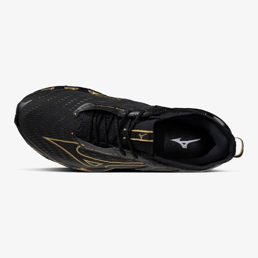 Mizuno Wave Prophecy 14 Running Shoes, Black and Gold, Size 28.5 Cm, 2E