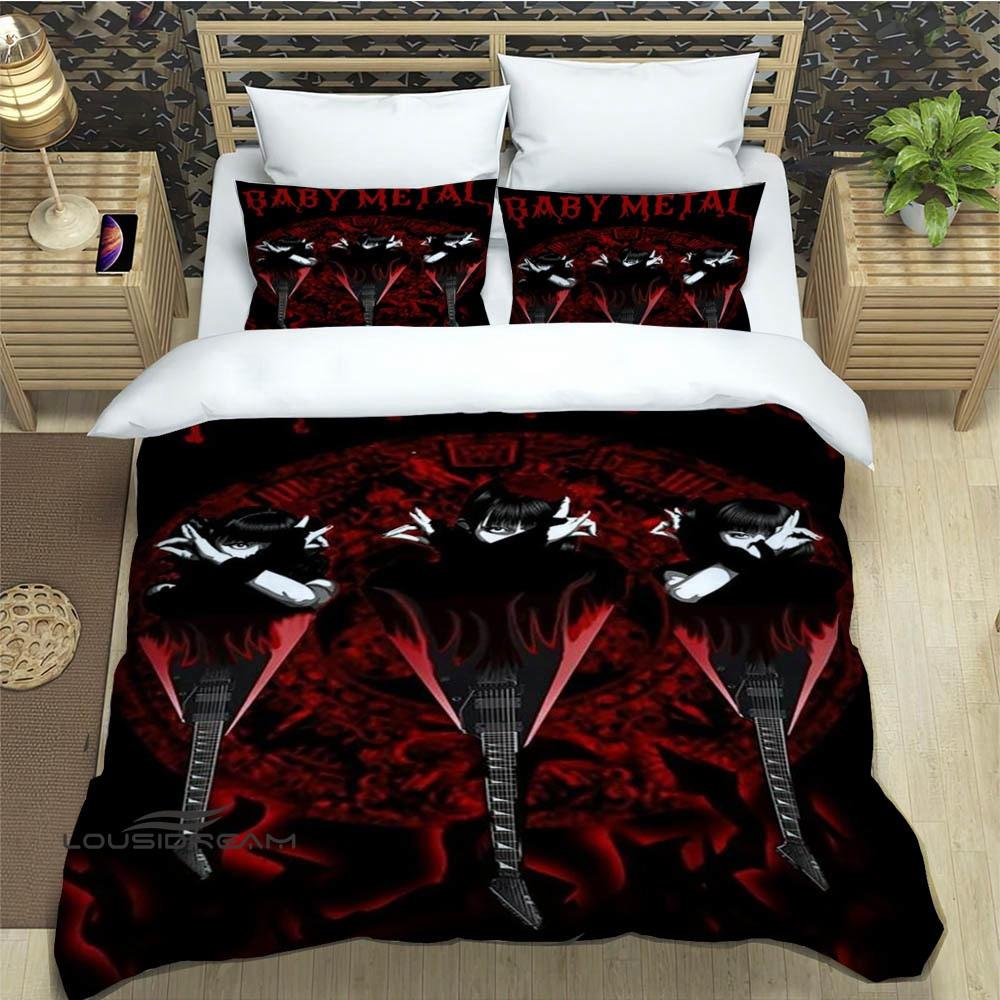 3D Print Music Band BABYMETAL Bedding Set Single Twin Full Queen King Size Bed Set Adult Kid Bedroom Duvetcover Set Home Textile