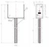 Galvanized Post Anchor Base 141x624x12mm