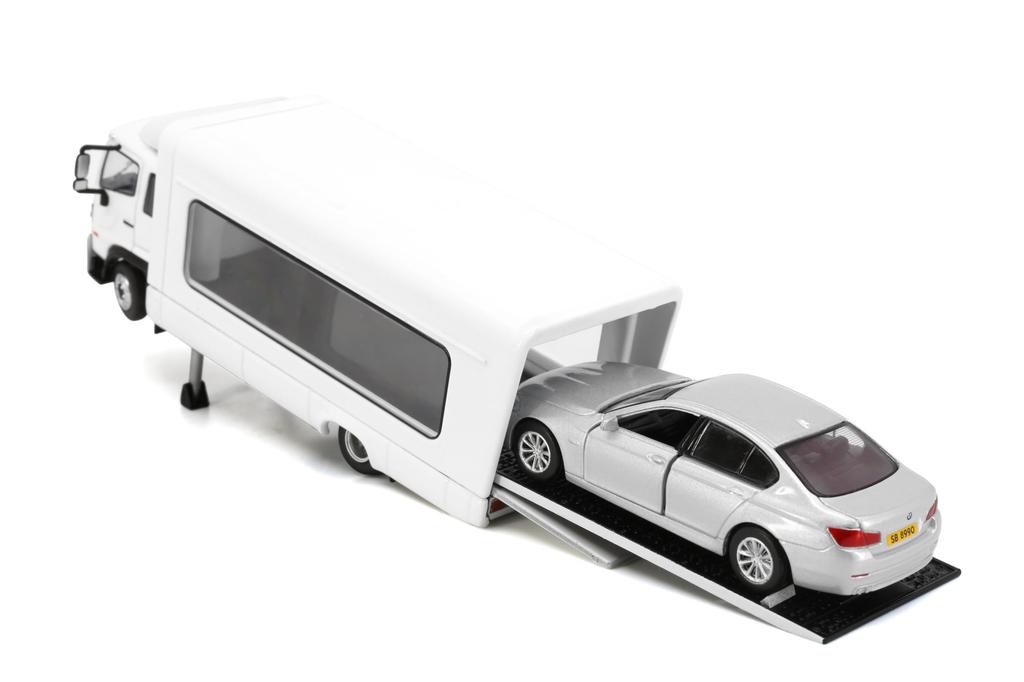 Tiny City Scale Hino 500 Roofed Loader 1/64 (White)